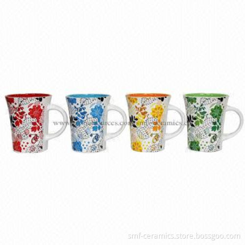 13oz Ceramic Mug with Hand Painting, Customized Colors and Designs are Accepted, Lead-free
